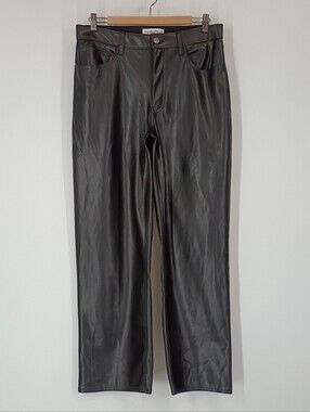 Abercrombie & Fitch The 90s Relaxed High Rise Faux Leather Pants